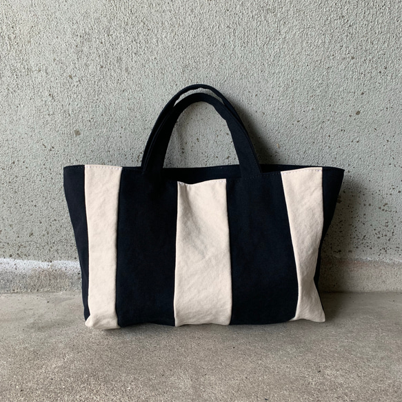 stripe tote S 2枚目の画像