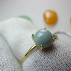 糸魚川翡翠の指輪♪6ｍｍ　フリーサイズ 二体目 4枚目の画像