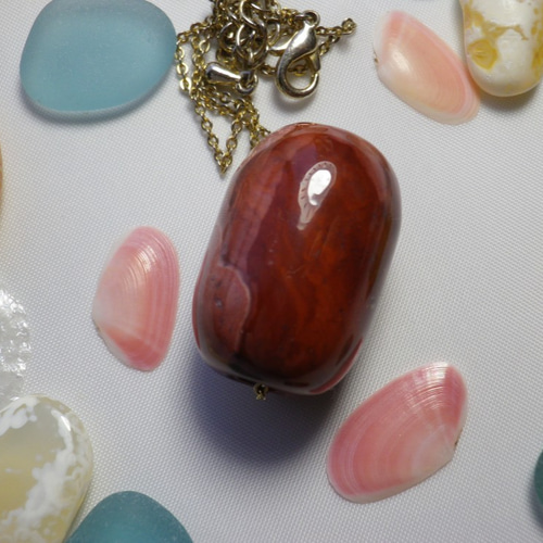 津軽錦石 官玉男女共用タイプ♪ ペンダントトップ おしま工房 通販