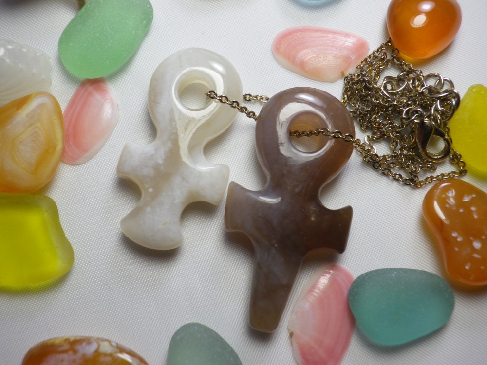 瑪瑙シーアゲート　生命のアンク♪恋人たち