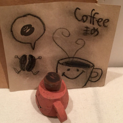 コーヒーはんこ　粒 2枚目の画像
