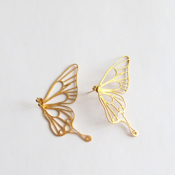 蝴蝶（L）/ Yokoki耳環/黃金 第2張的照片