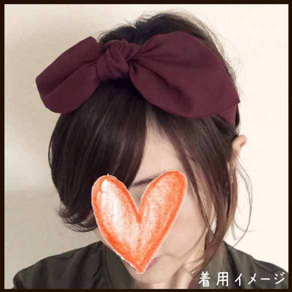 Big ribbon♡ヘアバンド〔ブラック〕 5枚目の画像