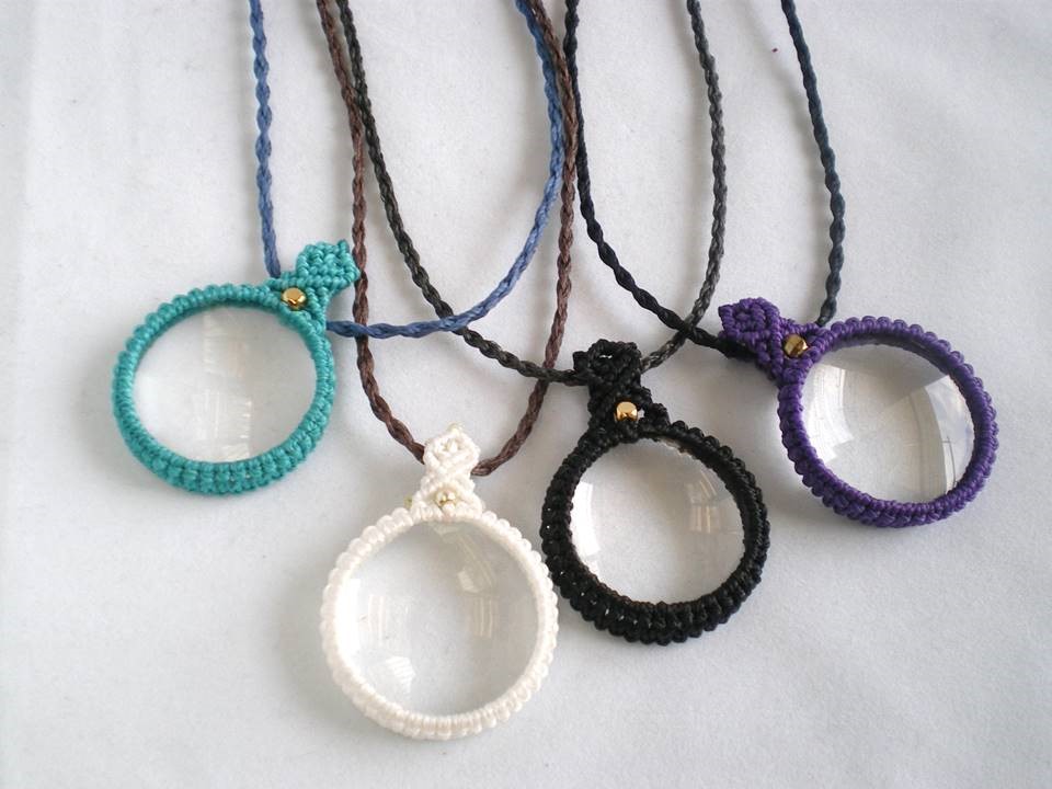 新色追加「シンプルシリーズ」マクラメ ルーペペンダント (10色