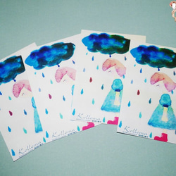 蔻珞瑪Kolloma手繪插畫明信片-『天空不要為我掉眼淚』 第2張的照片