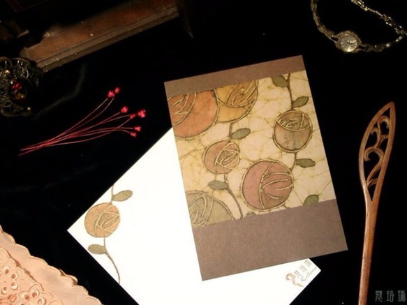 ♔蔻珞瑪♘  Ⓓⓔⓢⓘⓖⓝ -『Flower』手繪蠟染系列明信片套組-共3款 第3張的照片