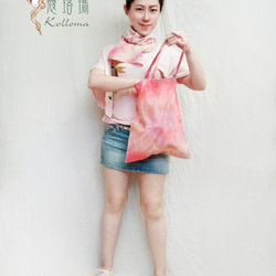 ♔蔻珞瑪♘ Ⓓⓔⓢⓘⓖⓝ - 手染購物袋-紅紫橙 第2張的照片