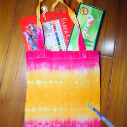 ♔蔻珞瑪♘ Ⓓⓔⓢⓘⓖⓝ - 手染購物袋-黃桃 第1張的照片