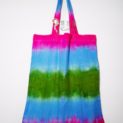 ♔蔻珞瑪♘ Ⓓⓔⓢⓘⓖⓝ - 手染購物袋-綠藍紫紅 第4張的照片