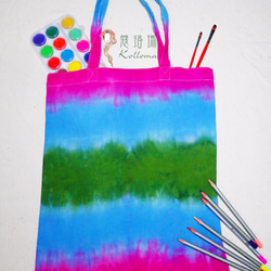 ♔蔻珞瑪♘ Ⓓⓔⓢⓘⓖⓝ - 手染購物袋-綠藍紫紅 第1張的照片