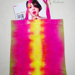 蔻珞瑪Kolloma手染購物袋-黃桃綠 第1張的照片