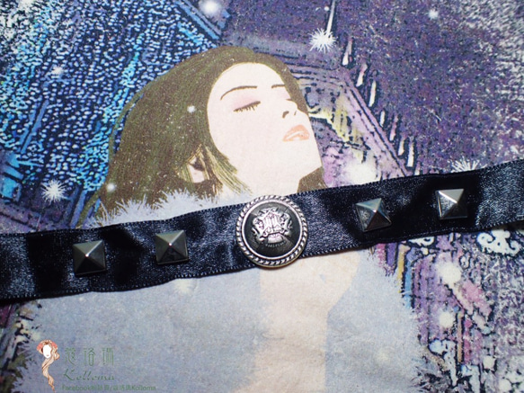 ♔蔻珞瑪♘ Ⓓⓔⓢⓘⓖⓝ - 設計師款-搖滾鉚釘頸鍊 第1張的照片