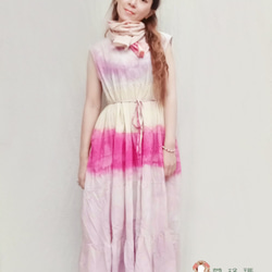 ♔蔻珞瑪♘ Ⓓⓔⓢⓘⓖⓝ - 渲染棉質圍巾-桃黃 第10張的照片