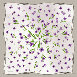 紫羅蘭色手帕 - 棉質，稍大 - 也可用作圍巾 第3張的照片