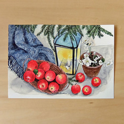 壁を飾る　イラストポスター ポストカード おまかせセット　冬 2枚目の画像
