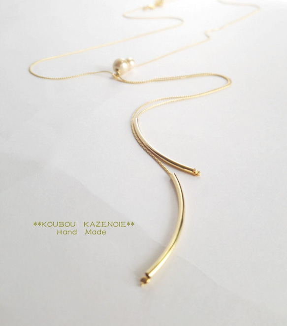 ◆Goldcolor Y Line Necklace◆ 2枚目の画像