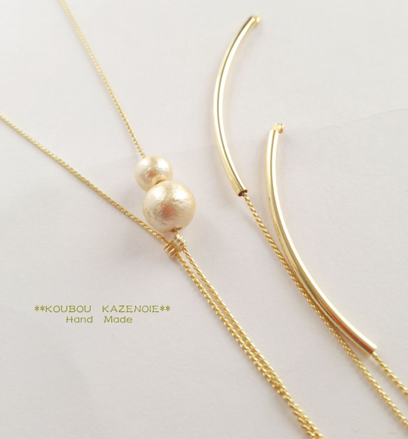 ◆Goldcolor Y Line Necklace◆ 4枚目の画像