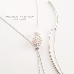 ◆Silvercolor Y Line Necklace◆ 4枚目の画像