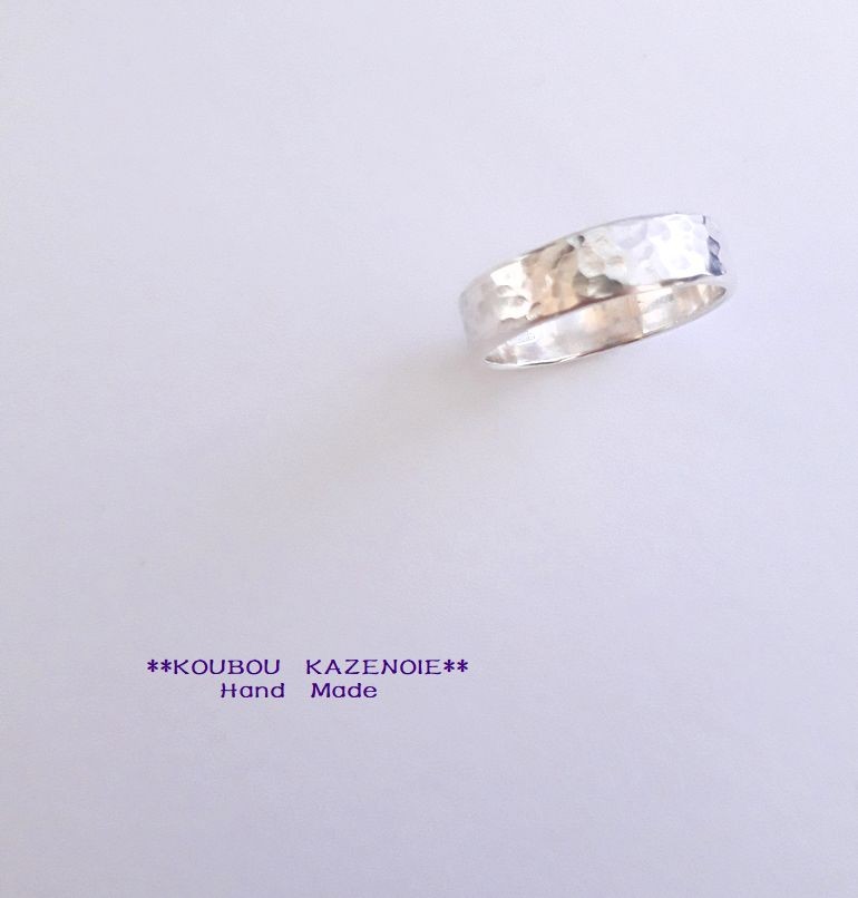 槌目リング◆HammerTone◆シルバーリング5mm　受注制作　内側刻印無料