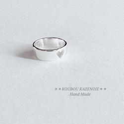 silver950製  ◆Heart hole RING◆ 4枚目の画像