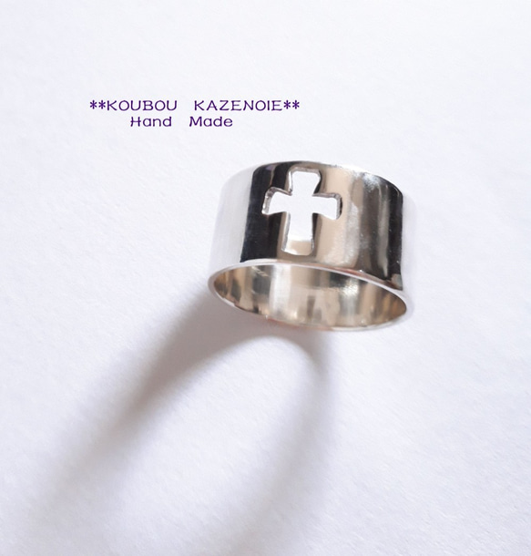 silver950製  ◆Cross hole RING◆　 7枚目の画像