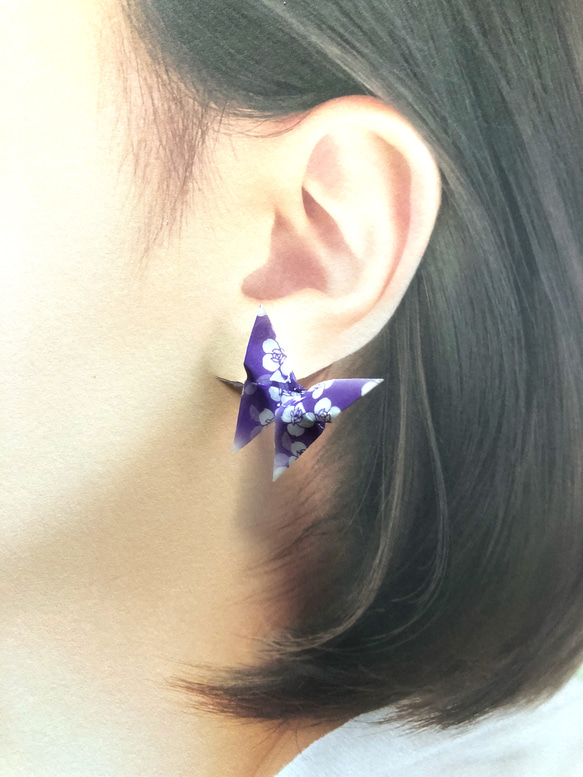 蝶デザインの両耳用ピアス Ageha アゲハ アゲハ蝶 デザイン シルバー ピアス 1P 片耳用 2P