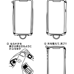 12〜15Pro,12〜15用 布のiPhoneジャケットデニム レッド 4枚目の画像