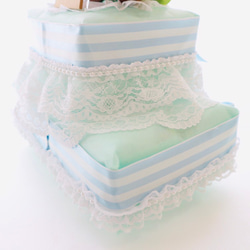 出産祝い【男の子】くまのフォトフレーム＊おむつケーキ 9枚目の画像