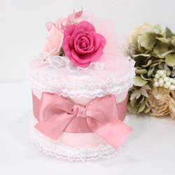 送料無料《ピンク・女の子》出産祝い チュールとお花のおむつケーキ 10枚目の画像