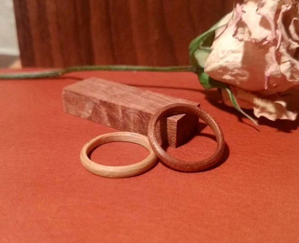 木の指輪(マホガニー) 1枚目の画像