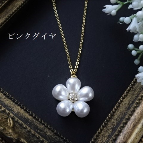 ネックレス ロング 淡水パール フラワー : purepoche - 通販