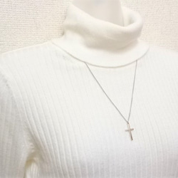 再販！【長さ変更可能】シンプル クロス ロング ネックレス☆十字架
