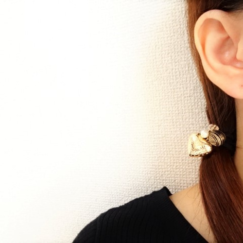 じゃらじゃら  ヘアゴム  ゴールドハート じゃらじゃら ヘアゴム ゴールドハート