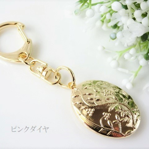 再販！アンティーク風 ロケット ペンダント キーホルダー☆ バック