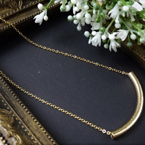 長さ変更可能】大ぶり シンプル キラキラ お洒落な パイプ ロング