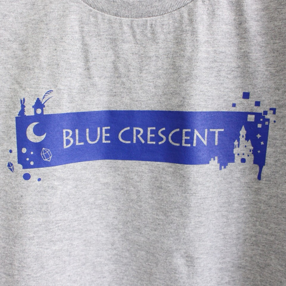 青い三日月ロゴ ◇オリジナルデザインTシャツ◇ 3枚目の画像