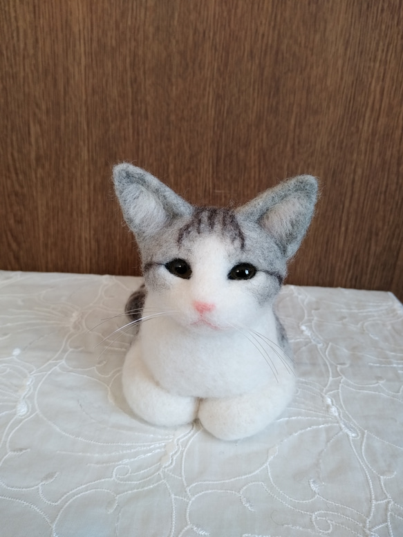 羊毛フェルト 猫 ハンドメイド maruta9999 羊毛フェルト猫 羊毛フェルト ハンドメイドの通販 by Rinka's