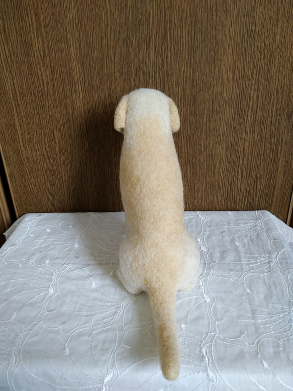 羊毛フェルト　犬　ラブラドールレトリバー　イエローラブ 6枚目の画像