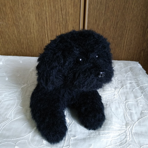 羊毛フェルト トイプードル 黒 羊毛フェルト masapan 通販 12460506