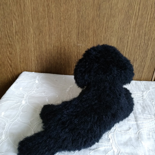 羊毛フェルト トイプードル 黒 羊毛フェルト masapan 通販