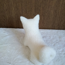 羊毛フェルト　日本犬　紀州犬　白い犬 5枚目の画像