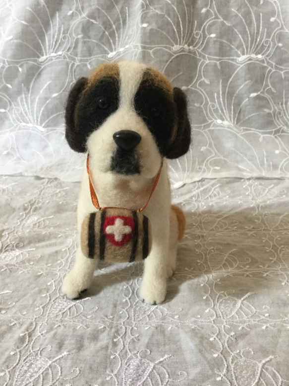 羊毛フェルト 犬 セントバーナード 羊毛フェルト masapan 通販 羊毛フェルト 犬 セントバーナード 羊毛フェルト masapan 通販