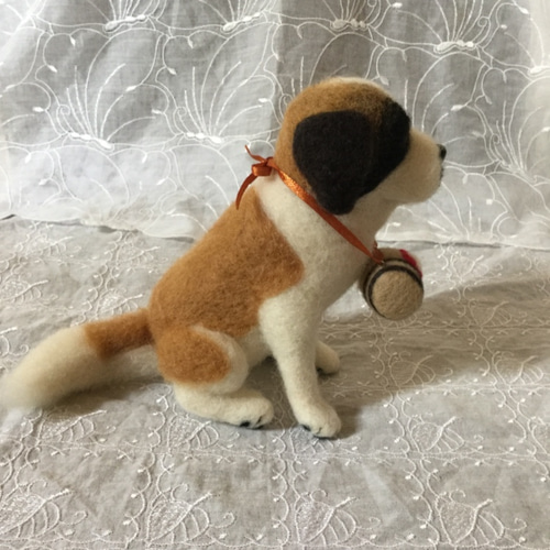 羊毛フェルト 犬 セントバーナード 羊毛フェルト masapan 通販 羊毛フェルト 犬 セントバーナード 羊毛フェルト masapan 通販