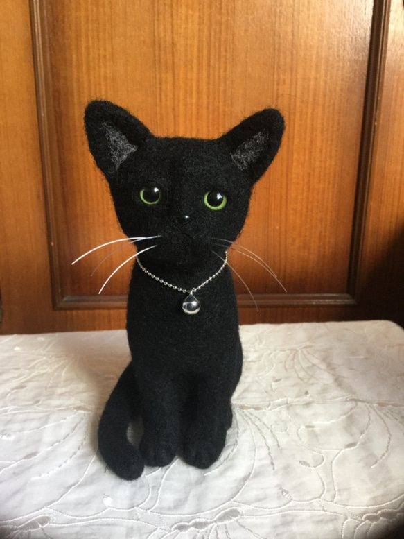 羊毛フェルト 猫 黒猫 羊毛フェルト masapan 通販 4966560 羊毛フェルト 猫 黒猫 羊毛フェルト masapan 通販 4966560
