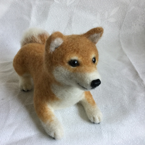 羊毛フェルト 犬 柴犬 羊毛フェルト masapan 通販 5824557