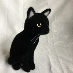 羊毛フェルト 黒猫 2枚目の画像