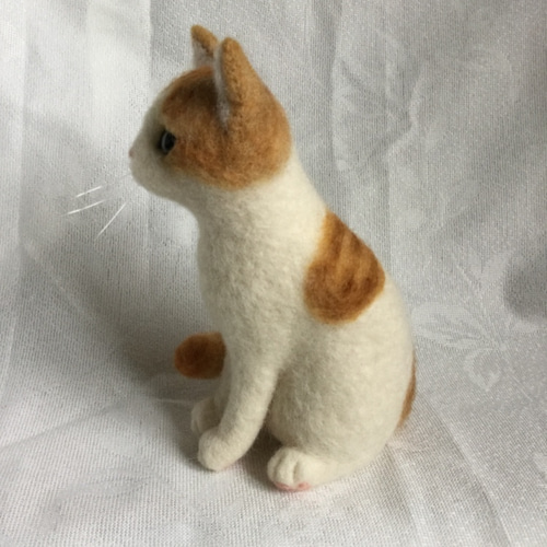 羊毛フェルト 猫 可動ねこ 羊毛フェルト にじいろ 羊毛フェルト