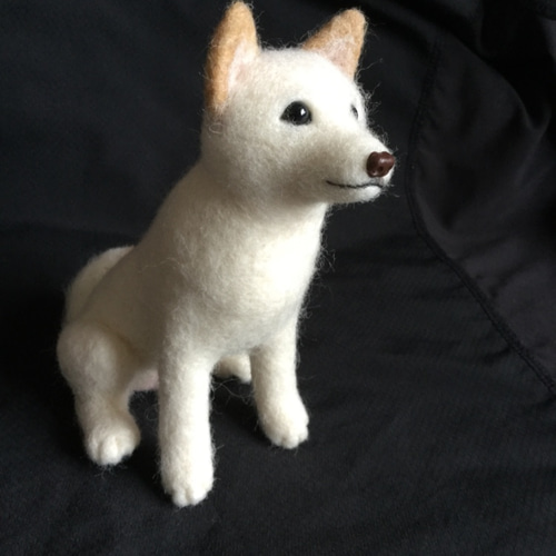 羊毛フェルト 犬 柴犬 白柴 羊毛フェルト masapan 通販 6172885
