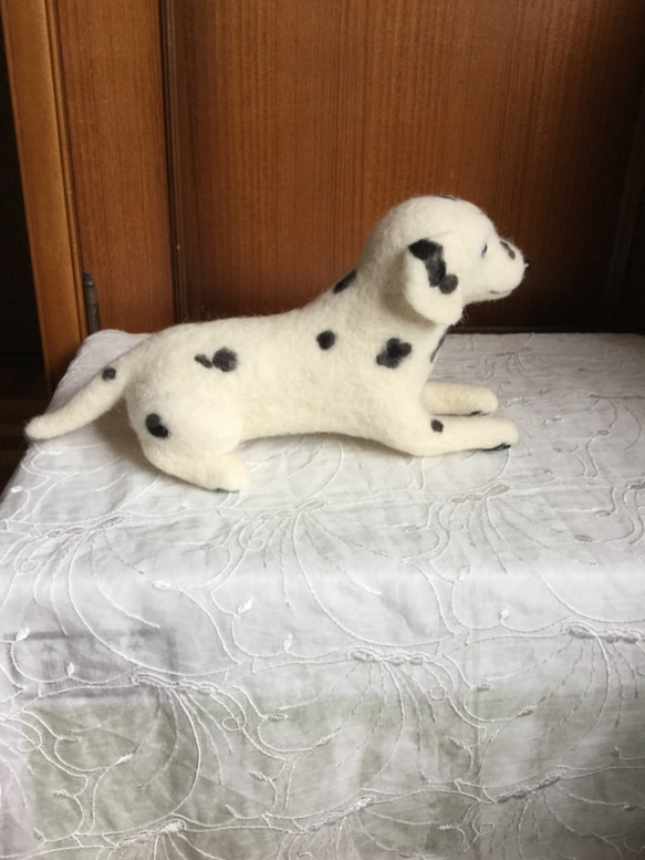 羊毛フェルト 犬 ダルメシアン 仔犬 5枚目の画像