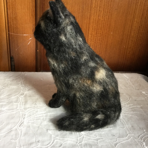 羊毛フェルト 猫 サビ猫 羊毛フェルト masapan 通販 6756476